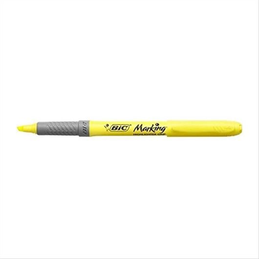 Bic Highlighter Grip Μαρκαδόρος Υπογράμμισης 3.3mm Κίτρινος
