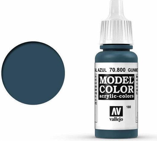 Χρώμα Μοντελισμού Acrylicos Vallejo 70800 Model Colour Metallic 17ml Gunmetal Blue
