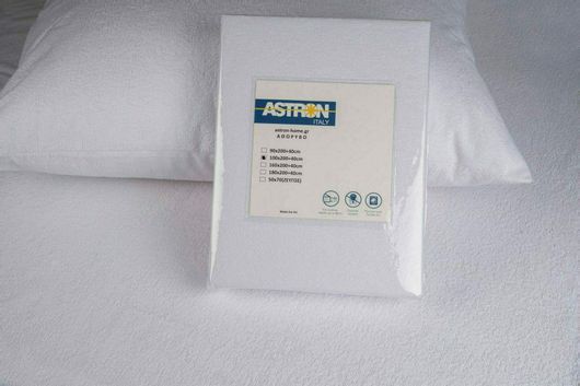 Προστατευτικό Επίστρωμα Astron Italy 1000-5 Μονό Πετσετέ Αδιάβροχο με Φάσα 90x200x40cm Λευκό