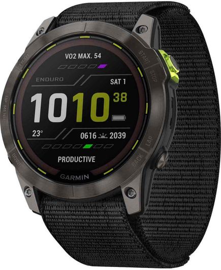 Garmin Enduro 2 Solar Titanium 51mm Αδιάβροχο με Παλμογράφο Γκρι