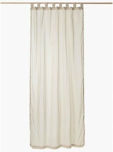 Κουρτίνα με Τιράντα Πον Πον 1.40x2.80cm Μπεζ