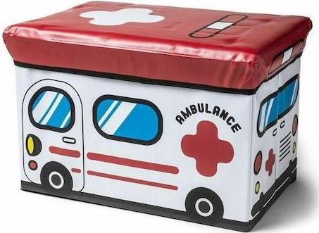 Παιδικό Σκαμπό Espiel με Αποθηκευτικό Χώρο Ασθενοφόρο Πολύχρωμο 40x25x25cm