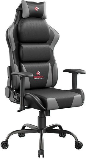 Καρέκλα Gaming Eureka Ergonomic Hector Δερματίνης με Ρυθμιζόμενα Μπράτσα Γκρι