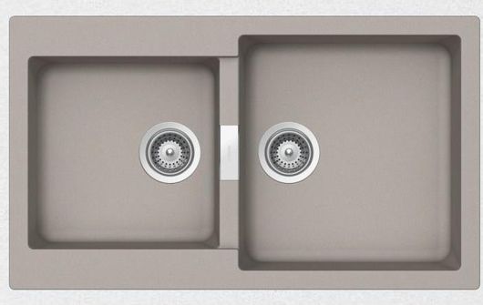 Νεροχύτης Κουζίνας Schock 30290-1451 Ένθετος Συνθετικός Γρανίτης 86x50cm Γκρι