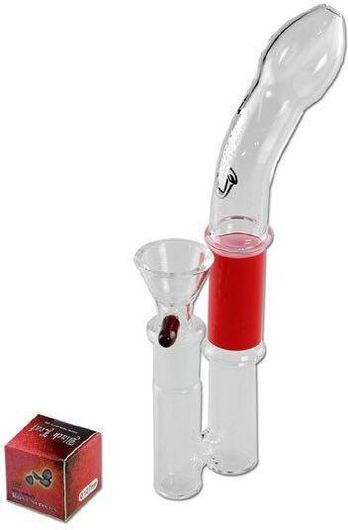 Bong Black Leaf Γυάλινο Saxobong 17cm