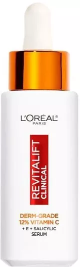 Serum Προσώπου L'Oreal Paris Revitalift Clinical Ενυδατικό & Αντιγηραντικό με Βιταμίνη C & Βιταμίνη E για Αποτοξίνωση & Λάμψη 30ml