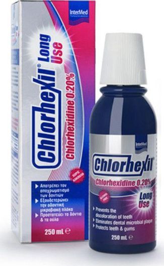 InterMed Chlorhexil 0.20% Long Use Mouthwash Στοματικό Διάλυμα κατά της Πλάκας 250ml