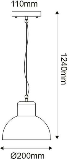 Φωτιστικό Καμπάνα Aca Bero LED 10W E27 Λευκό 20x124cm