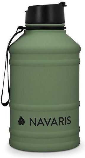 Παγούρι Navaris Μπουκάλι Νερού από Ανοξείδωτο Ατσάλι BPA Free 2.2lt Σκούρο Πράσινο