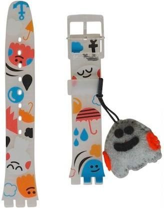 Λουράκι Ρολογιού Swatch Fluffy Cocoon από Καουτσούκ 17mm Πολύχρωμο 