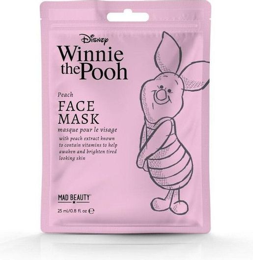 Mad Beauty Winnie the Pooh Piglet Μάσκα Προσώπου για Ενυδάτωση 25ml
