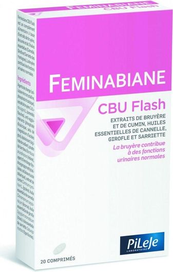 Pileje Feminabiane CBU Flash Συμπλήρωμα Διατροφής για τη Φυσιολογική Λειτουργία του Ουροποιητικού 20 Ταμπλέτες