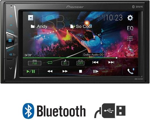 Ηχοσύστημα Αυτοκινήτου Pioneer DMH-G221BT Universal 2DIN Bluetooth / USB / AUX με Οθόνη Αφής 6.2"