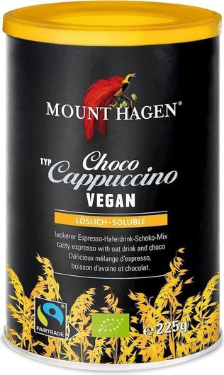 Καφές Mount Hagen Στιγμιαίος Choco Cappuccino με Άρωμα Chocolate σε Κουτί 225gr