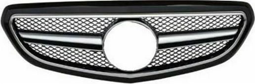 Μάσκα Αυτοκινήτου Χρωμίου για Mercedes W212 E-Class Amg Facelift 2014+ Μαύρο Ασημί