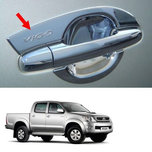 Καλύμματα Χερουλιών Πόρτας για Toyota Hilux Vigo 05-15 2τμχ Χρώμιο