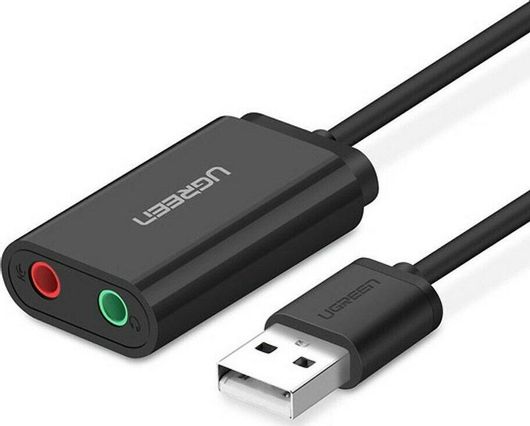 Κάρτα Ήχου Ugreen US205 Εξωτερική USB 2.0 Μαύρο