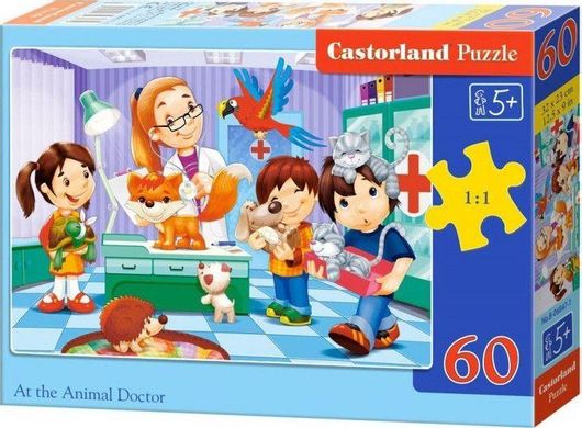 Παιδικό Παζλ Castorland At the Animal Doctor για 5+ Ετών 60 Κομμάτια