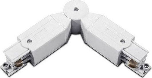 Σύνδεμος Ράγας Φωτιστικών Eurolamp από Αλουμίνιο Γωνίας Λευκός για Σποτ Λευκό 145-55168