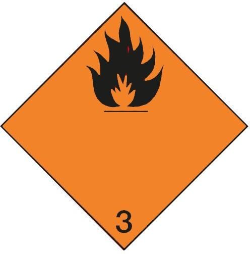 Αυτοκόλλητη Πινακίδα 3M με Φλόγα Φθορίζων 30x40cm