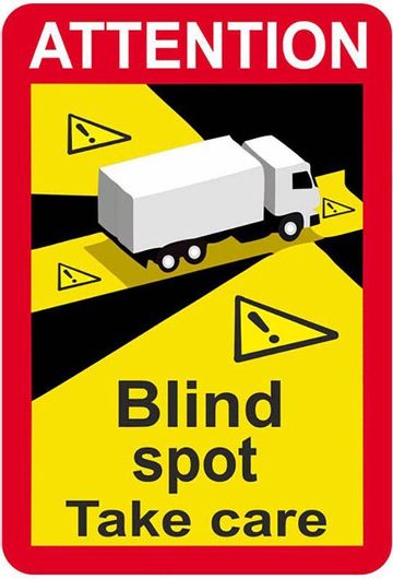 Αυτοκόλλητο Σήμα Auto Gs Auto Gs Blind Spot Take Care 25x17.5cm Μεγάλο