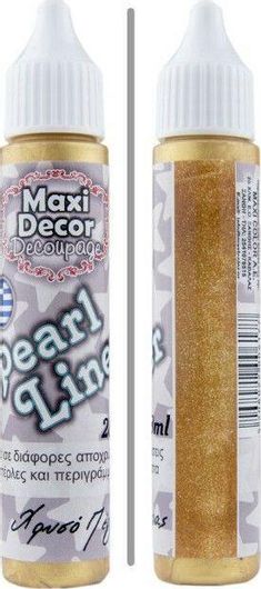 Κόλλα Στυλό Glitter Maxi Decor Pearl Liner 28ml σε Μαλακό Μπουκαλάκι Χρυσό Πέρλας