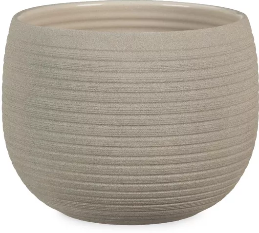 Κασπώ Scheurich Country Home 744 Ανοιχτό Γκρι Κεραμικό Στρογγυλό 16x11cm Γκρι