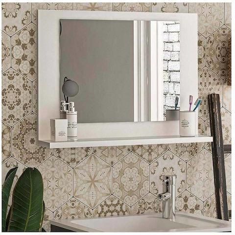 Καθρέφτης Μπάνιου Megapap Devlin Μελαμίνη 60x10x45cm Λευκό