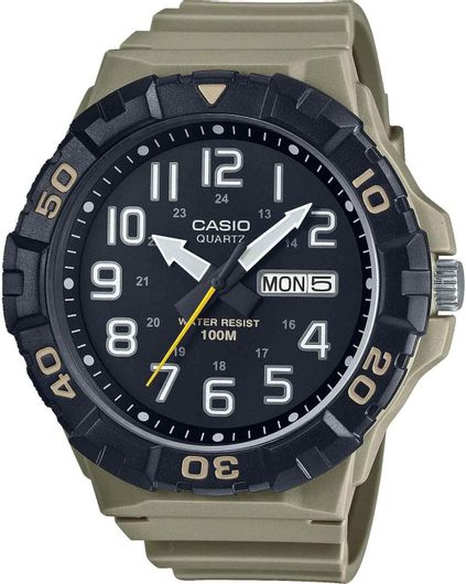 Ανδρικό Ρολόι Casio MRW-210H-5AVEF με Λουράκι από Καουτσούκ 52.6mm Πράσινο