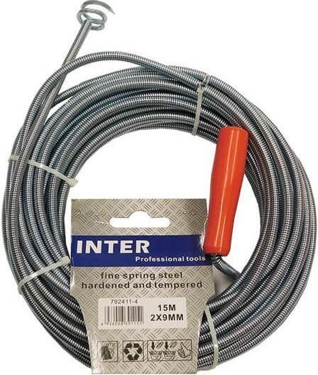 Ατσαλίνα Αποχέτευσης Inter 15m με Μέγιστο Πάχος Απόφραξης 9mm