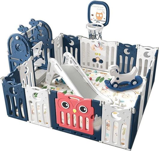 Παιδικός Φράχτης ForAll με Μπασκέτα 179x216x67cm Μπλε