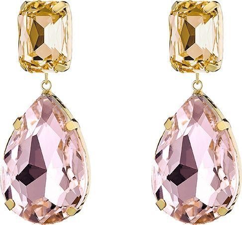 Σκουλαρίκια Κρεμαστά Loisir 03L15-01025 με Πέτρες Κίτρινο