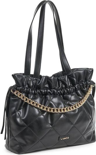 Γυναικεία Τσάντα Verde 16-6595 Πουγκί 'Ωμου Μαύρο