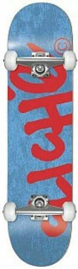 Complete Shortboard Cliche Handwritten Yth Fp 7.375" Μπλε