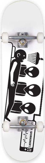 Complete Shortboard Alien Workshop Abduction 7.75" Λευκό