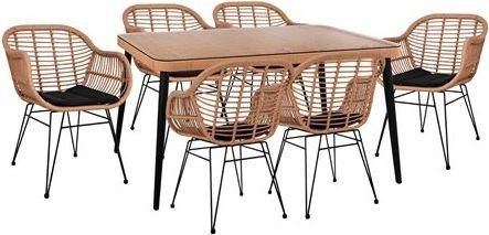 Σετ Τραπεζαρίας Εξωτερικού Χώρου HomeMarkt 7τμχ 160x90x78cm  