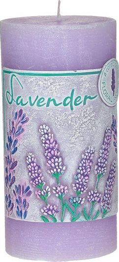 Αρωματικό Κερί Inart Λεβάντα 7x14cm Μοβ