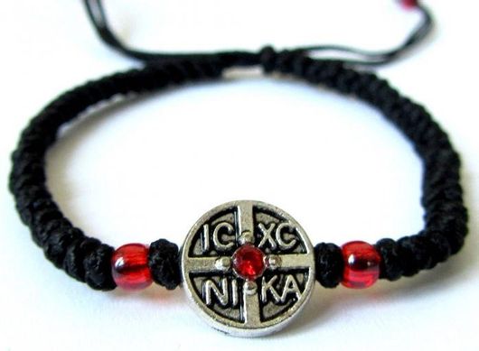 Κομποσκοίνι Βραχιόλι με Μεταλλικό Σταυρό Μαύρο