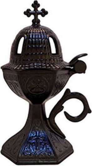 Θυμιατό Εκκλησία Μεταλλικό Ανθρακί 7x17.5cm