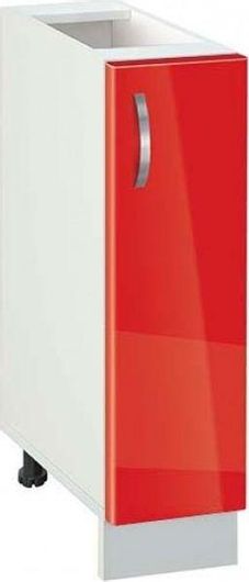 Συρταριέρα Κουζίνας Genomax Δαπέδου Μοριοσανίδα 20x60x82cm Κόκκινο