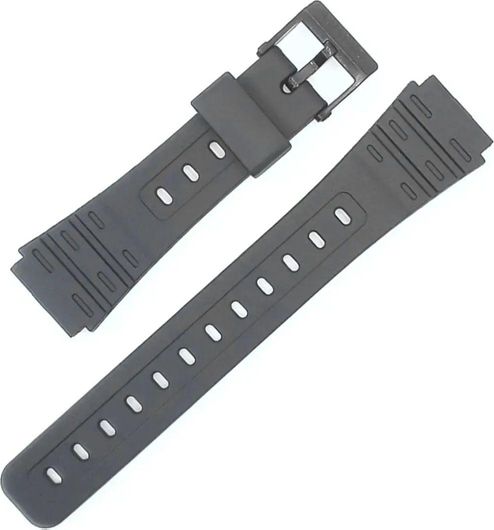 Λουράκι Ρολογιού Casio F-91W Καουτσούκ 18mm Μαύρο