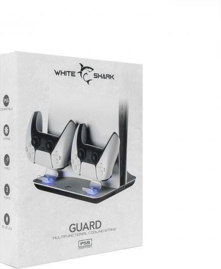 Cooling Pad White Shark & 2 Charging Dock PS5 Λευκό