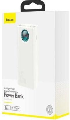 Baseus Amblight Overseas Edition Power Bank 30000mAh 65W με 4 Θύρες USB-A & Θύρα USB-C Power Delivery Λευκό