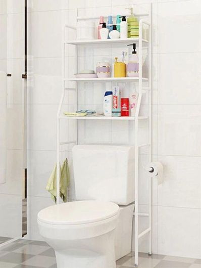 Ραφιέρα Μπάνιου TW-101 81013JSF50WH Επιδαπέδια Μεταλλική με 3 Ράφια 47x25x156cm