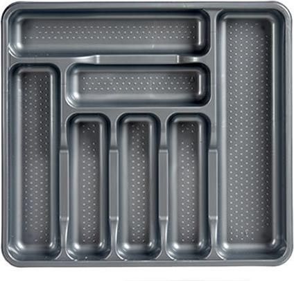 Θήκη για Μαχαιροπίρουνα BigBuy Συρταριού Πλαστική Γκρι 42.5x39x4.5cm