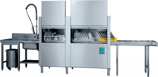 Επαγγελματικό Πλυντήριο MBM LTD822 Τούνελ Πιάτων & Ποτηριών Π197xΒ77xΥ162cm με Καλάθι 500x500mm