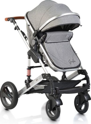 Πολυκαρότσι Moni Gala 2 σε 1 Leather Γκρι