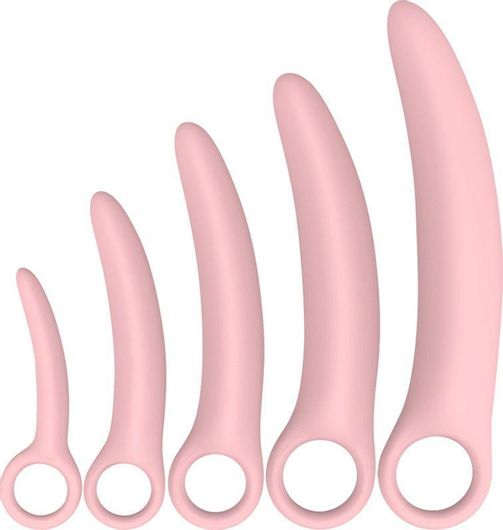 Σετ Κολπικών Διαστολέων Intimichic 5-piece Silicone Ροζ