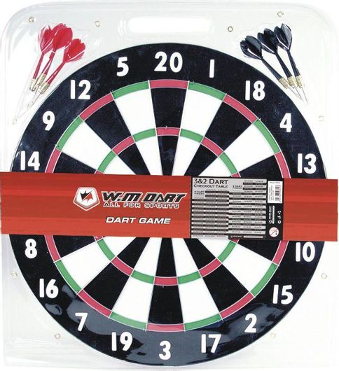 Στόχος Win Max με 6 Βελάκια Χάρτινος Διπλής Όψεως