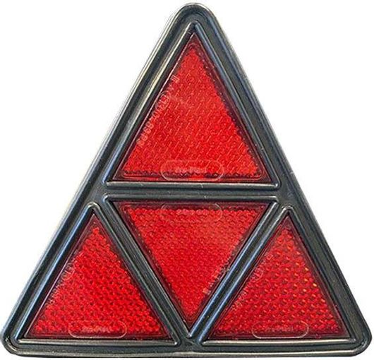 Ανακλαστικό Τρίγωνο EAL 10211 Βιδωτό με 4 Εσωτερικά Τρίγωνα 155x175mm 1τμχ Κόκκινο